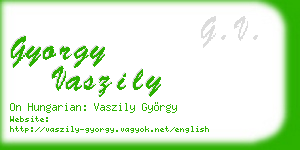 gyorgy vaszily business card